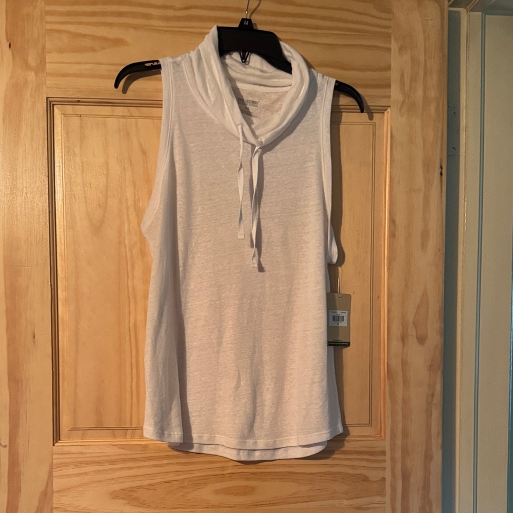 Reel Legends White Cowl Neck Sleeveless Top Size M NWT